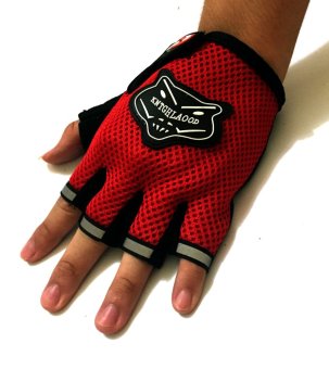 Wolf-Type Motor Protective Fingerless Gloves Red June 2018 - 2 Wolf-Type Motor Protective Fingerless Gloves Red - 2