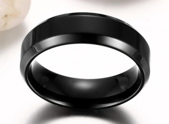 Women And Men Stainless Steel Rings Band Style For Couple Gifts(black) June 2018 - 5 Women And Men Stainless Steel Rings Band Style For Couple Gifts(black) - 5