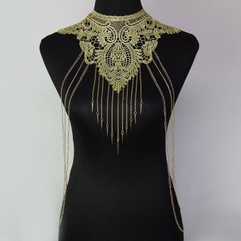 Women Lace Body Chain Jewelry Tassel Collar Choker Body Necklace -intl June 2018 - 3 Women Lace Body Chain Jewelry Tassel Collar Choker Body Necklace -intl - 3