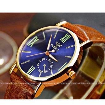 Yazole Men's Classic Deluxe Brown Leather Strap Watch May 2018 - 3 Yazole Men's Classic Deluxe Brown Leather Strap Watch - 3