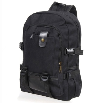 YSLMY 2016 Fashion Casual Men Canvas Backpack School Rucksack Vintage Satchel Shoulder Laptop Bag Travel-Black - Intl June 2018 - 3 YSLMY 2016 Fashion Casual Men Canvas Backpack School Rucksack Vintage Satchel Shoulder Laptop Bag Travel-Black - intl - 3