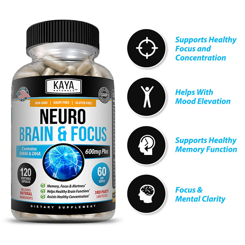 Neuro Brain & Focus 60ct, Healthy Memory Function, Clarity Nootropic 