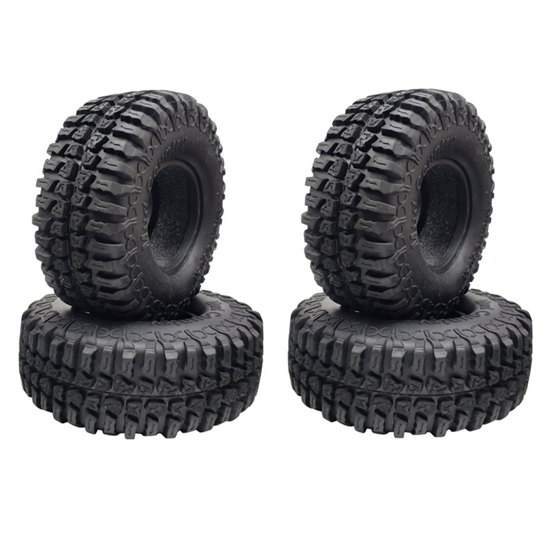 4PCS 100MM 1.9 Rubber Tires Tyres Wheel for 1 10 RC Crawler Car Axial