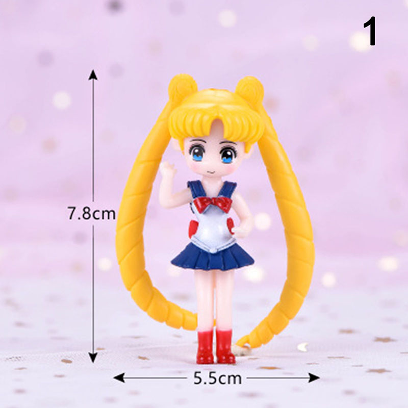 YITN 1Pcs Anime Sailor Moon Figures Venus Saturn หุ่นยนต์พลาสติกตุ๊กตาโมเดล