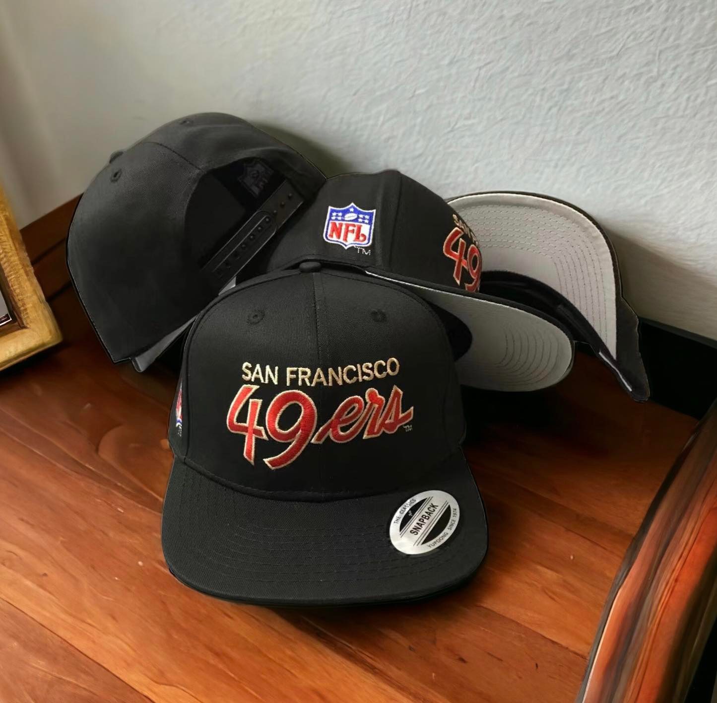 VTG Sports Specialties 49ers Script Hat - San Francisco - Black