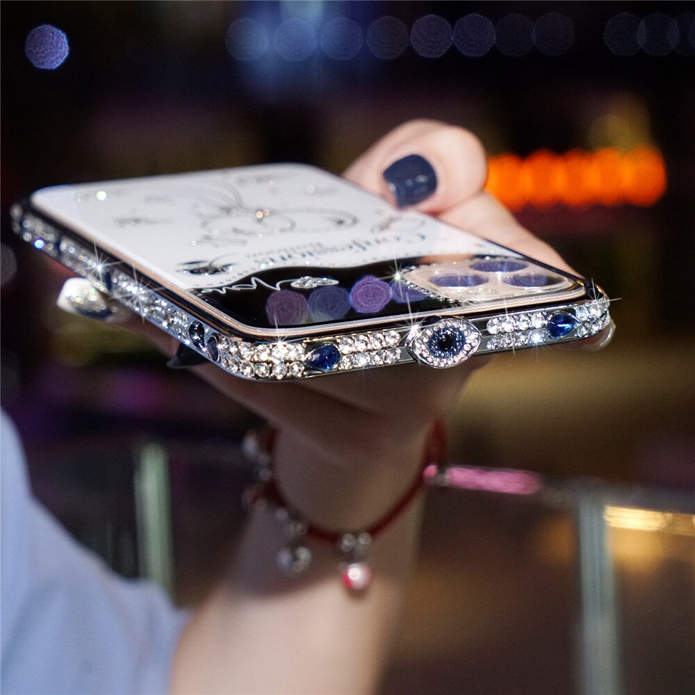 Ốp chống sốc kim loại kim cương lấp lánh cho iphone 14 13 pro max ốp điện thoại kim cương giả cho iphone 7 8 plus x xr xs se 2020 11 12 13 pro max ốp