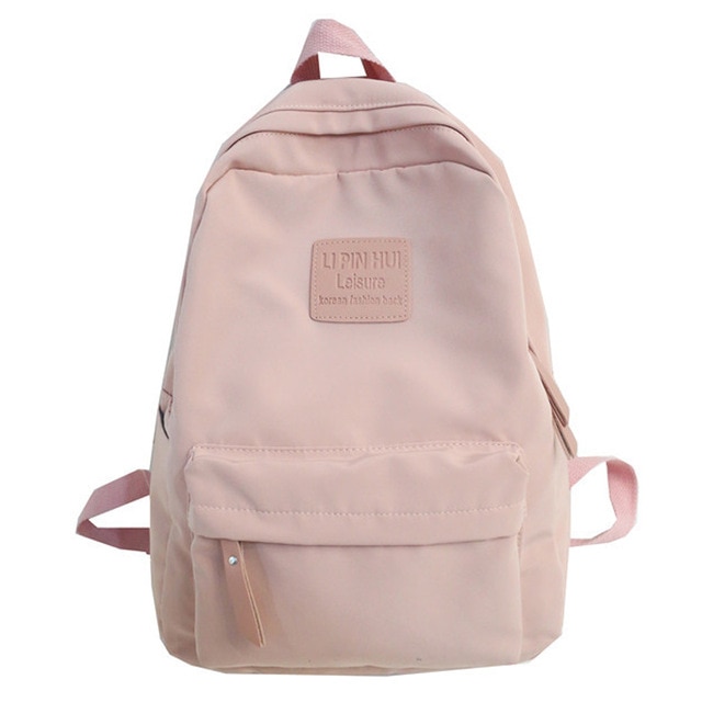 JOYPESSIE Ba Lô Nữ Thời Trang Cho Thanh Thiếu Niên Nữ Túi Đi Học Bằng Nylon Túi Du Lịch Màu Đen Cho Nam Preppy Chống Nước Cho Nữ