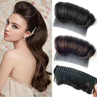 Natural DIY Hair Extensions Hairpin Hair Fluffy Invisible Princess Styling Tools Hair Bun Hair Pad False Hair Clip (1)