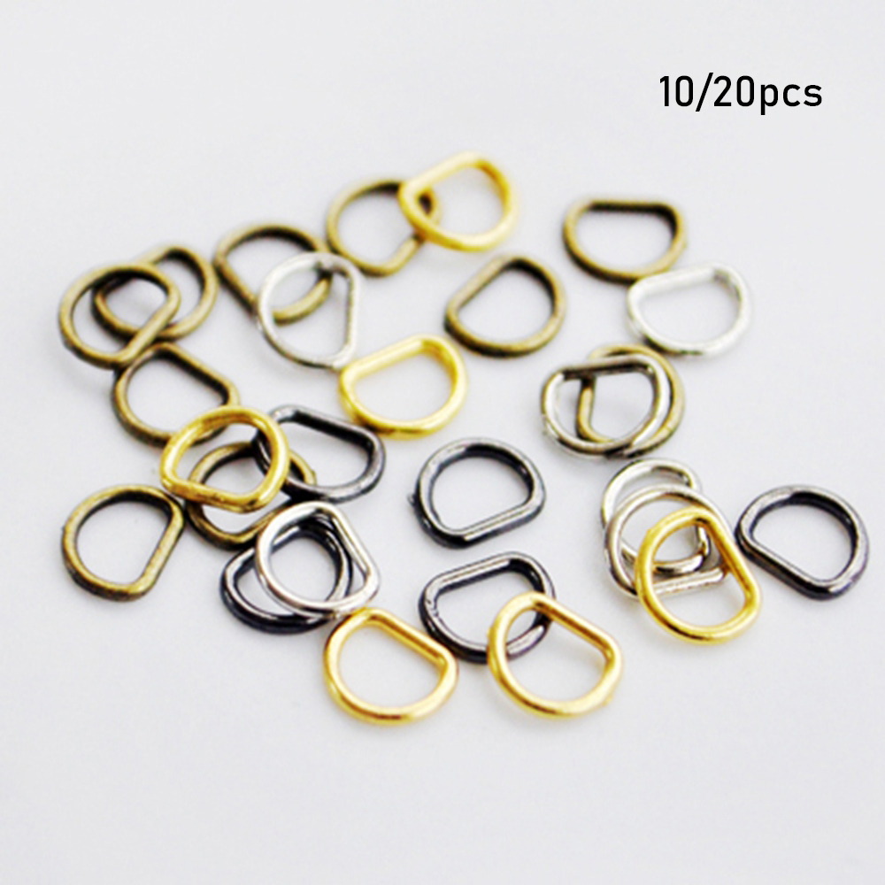 MENGLIANG 10/20pcs Newest 7mm 4 colors Stuffed Toys D-Buckle Diy Dolls Buckles Belt Buttons Doll Bags Accessories