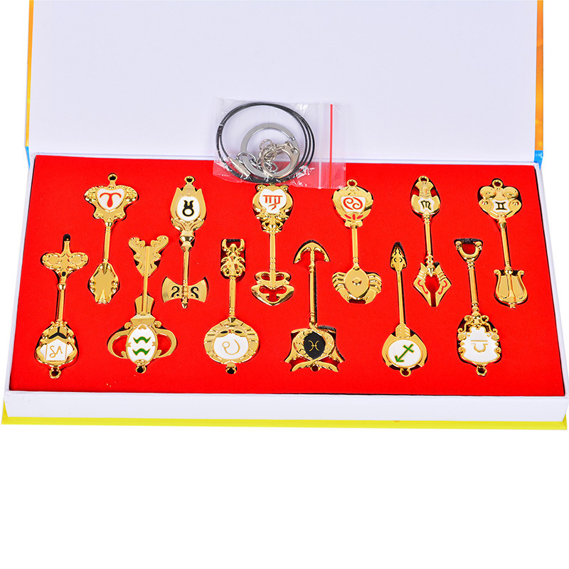 [Hàng Có Sẵn] Bộ Móc Khóa Hoạt Hình Mặt Dây Chuyền Fairy Tail Chìa Khóa Ngoại Vi Anime 18 Bộ Tinh Tế