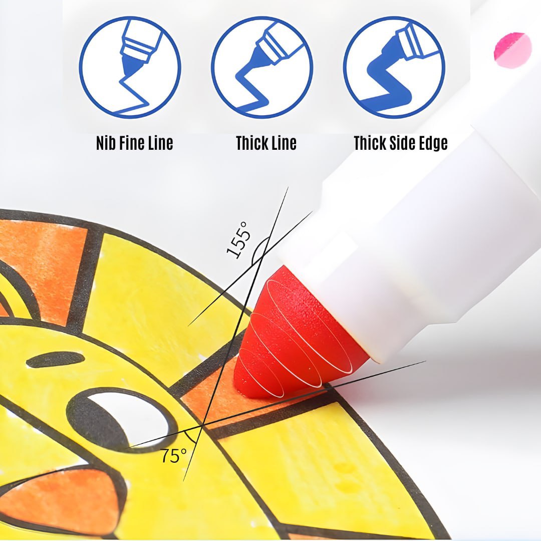 Kiddy Color Washable Colored Markers For Children Coloring Materials - Blue  Elephant Ph