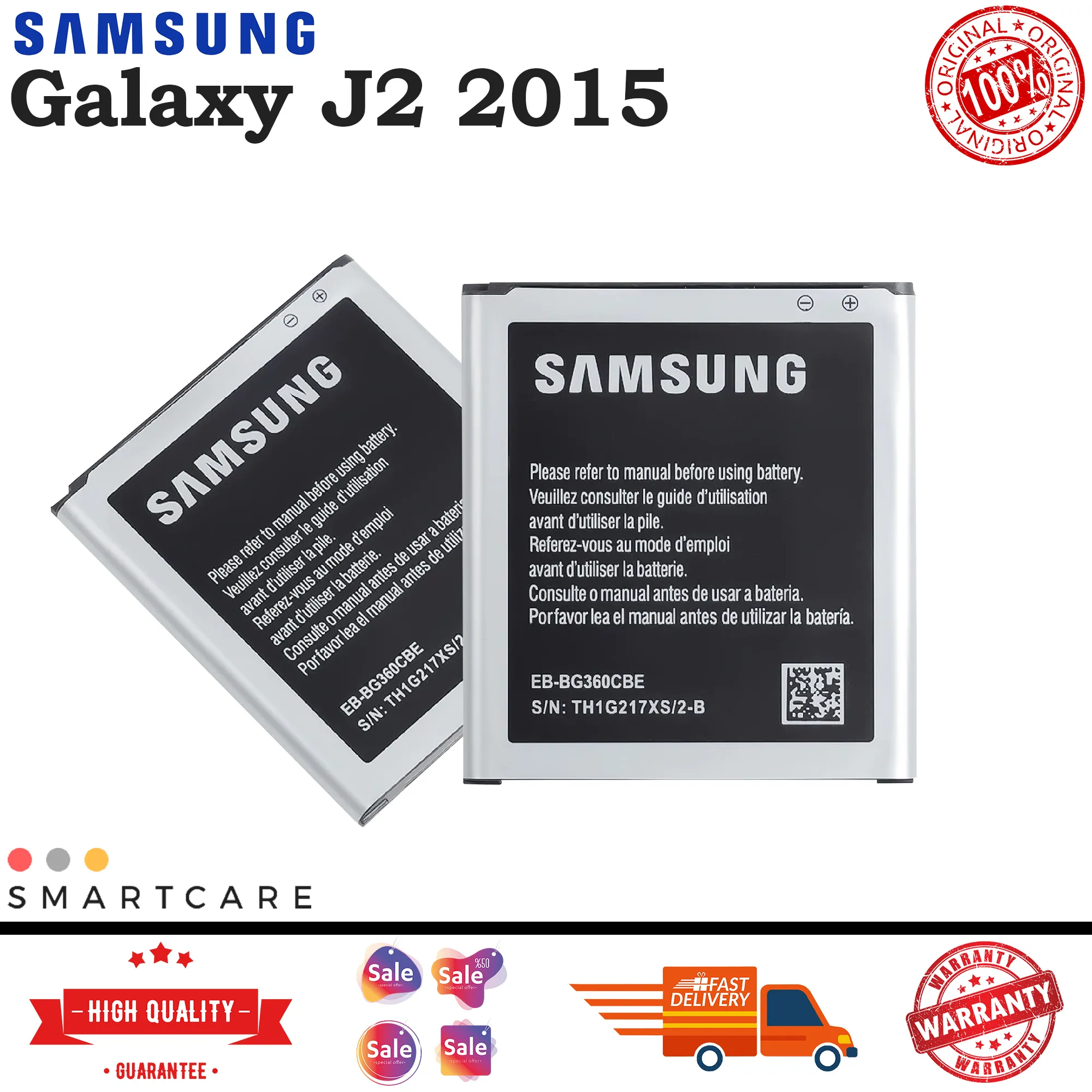 Samsung Galaxy J2 15 J0 Core Prime Battery Eb Bg360 100 Original Lazada Ph