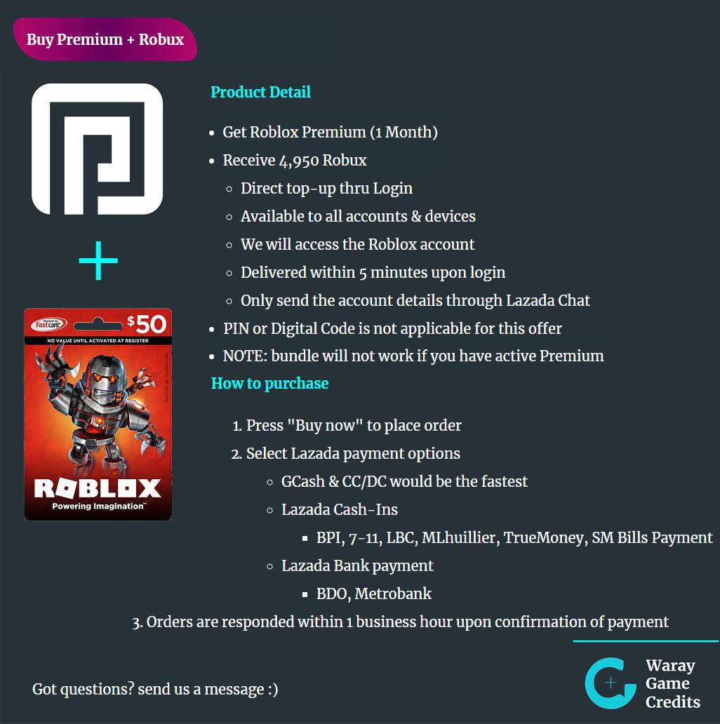 4 950 Robux Roblox Premium Buy Sell Online Game Codes With