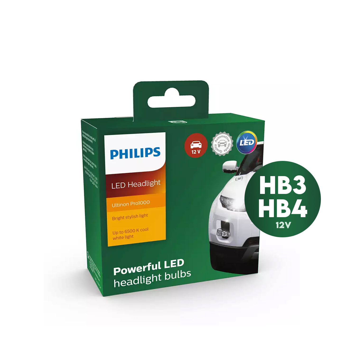 Philips Led Headlight Bulb Ultinon Pro1000 LED-HL HB3/HB4 Bright Stylish  Ligh, Up To 6500 K, Car Parts & Accessories, Lightings, Horns, and other  Electrical Parts and Accessories on Carousell
