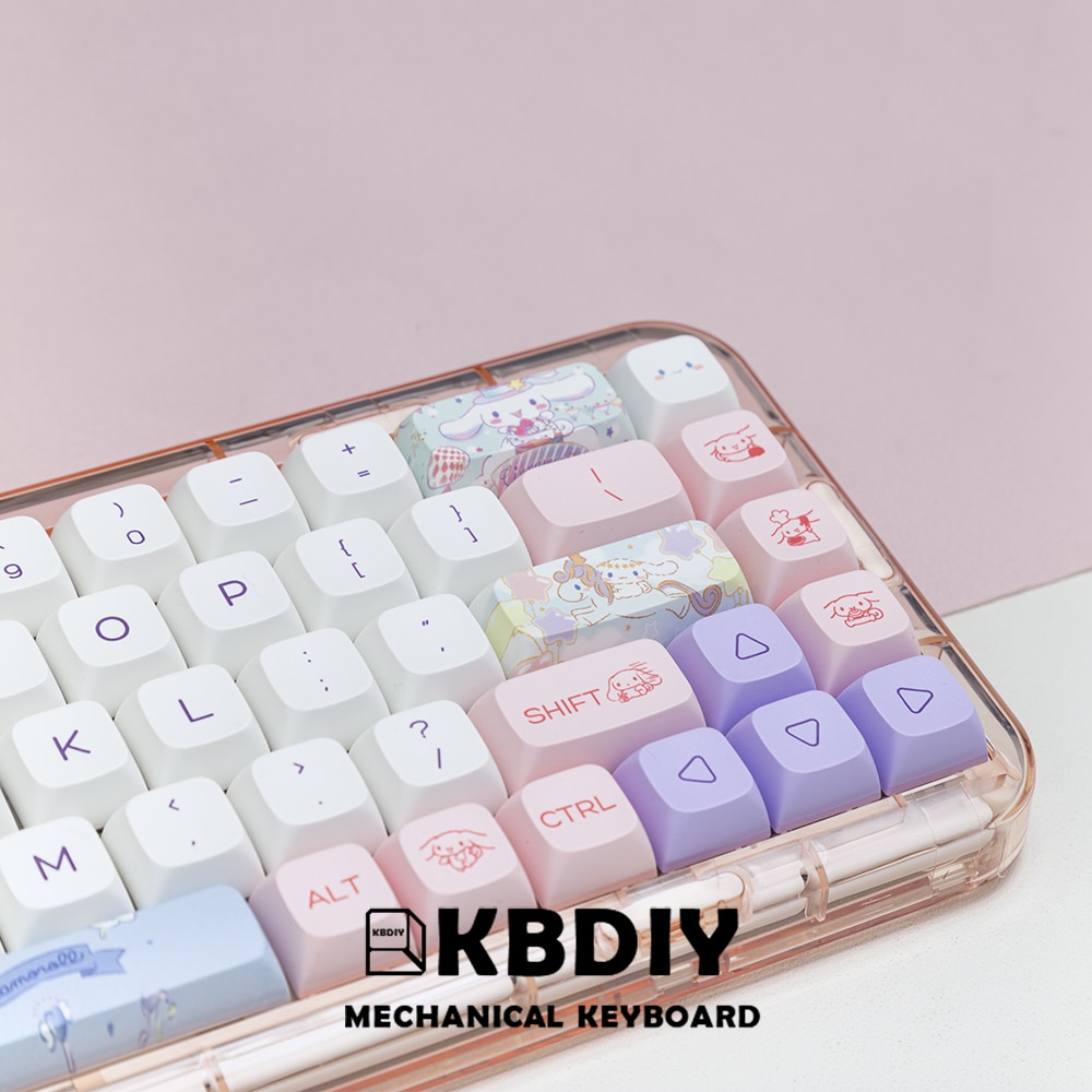 Kawaii Keycaps For Mechanical Keyboard Accessories Personality Cartoon  Anime Big Ear Dog Key Caps Cherry Mx Stereo R4 Pbt Keycap