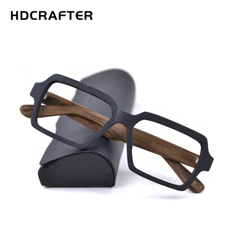 HDcrafter nam ngoại cỡ Phụ Nữ Gọng kính gỗ hình vuông thị giác theo đơn bác sĩ Cận Thị Kính Mắt Gọng Kính Cho Nam Giới Gọng kính mắt