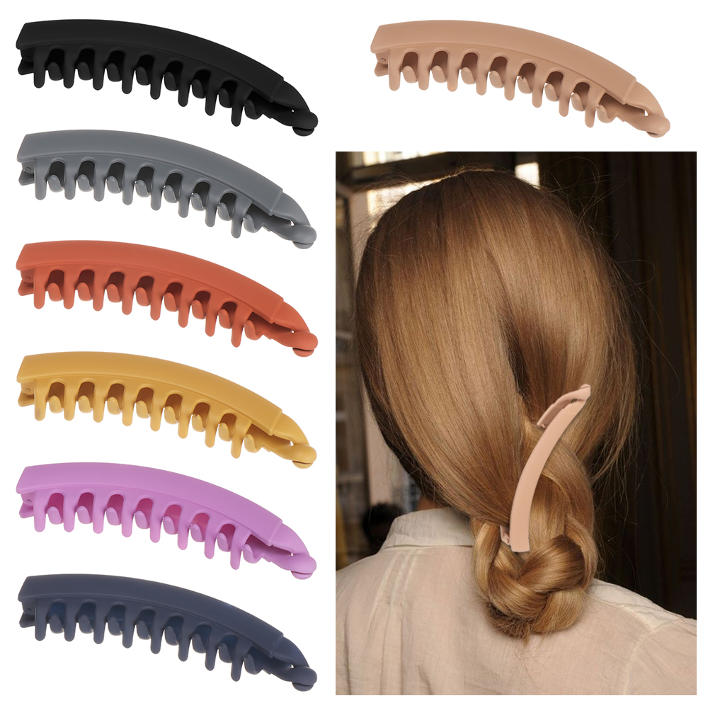 N33GVC3Q Fashion Frosted Styling Ponytail Banana Hair Clip Barrette Hairpins Hair Claws