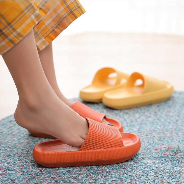 Women Thick Platform Slippers black Fashion EVA Soft Sole Beach Slide  Sandals Men Couple's Indoor Bathroom Anti-Slip Shoes Home | Lazada PH