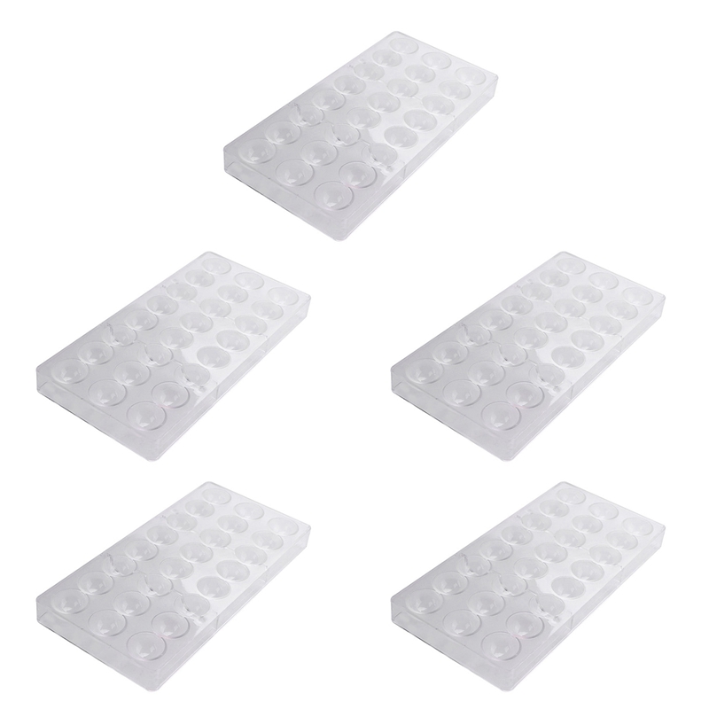 5X 24 Holes Semi Sphere Chocolate Mould Polycarbonate Chocolate Bar Mold Half Ball Candy Maker Mold Bakeware