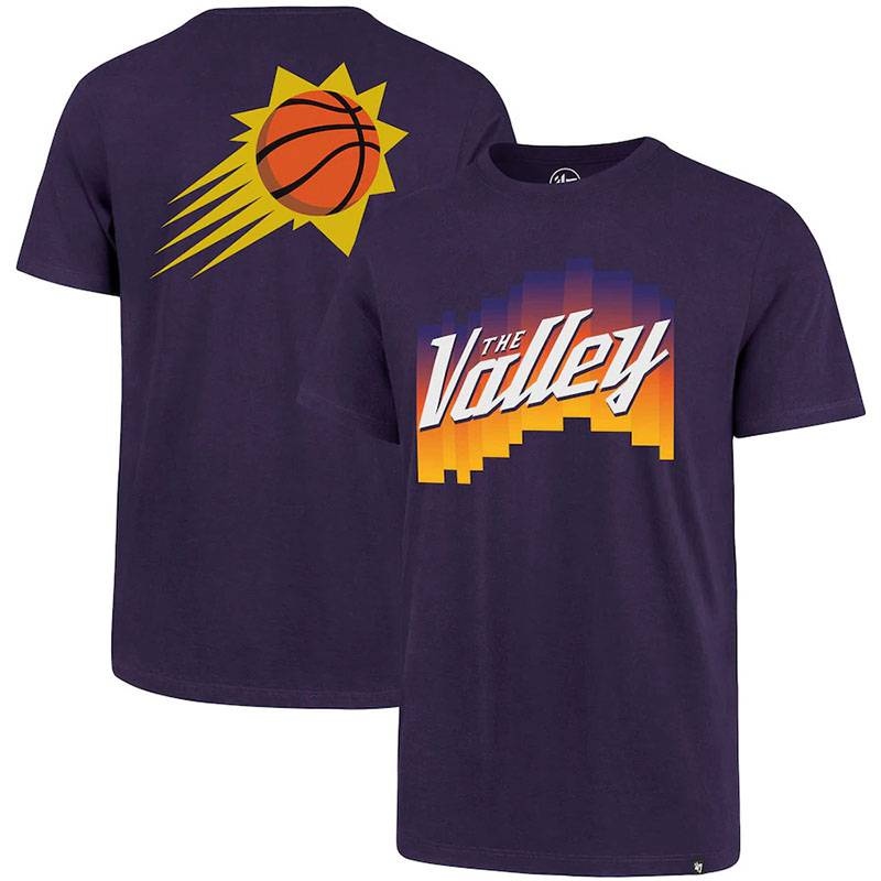 NBA Phoenix Suns Fan Tshirt Short Sleeve Sport Tops Round Neck Training  wear Unisex Tee Plus Size