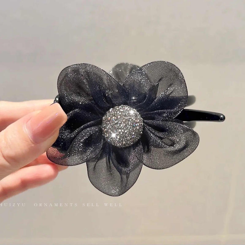 Kẹp Tóc Nơ Hàn Quốc Rhinestone -INTL