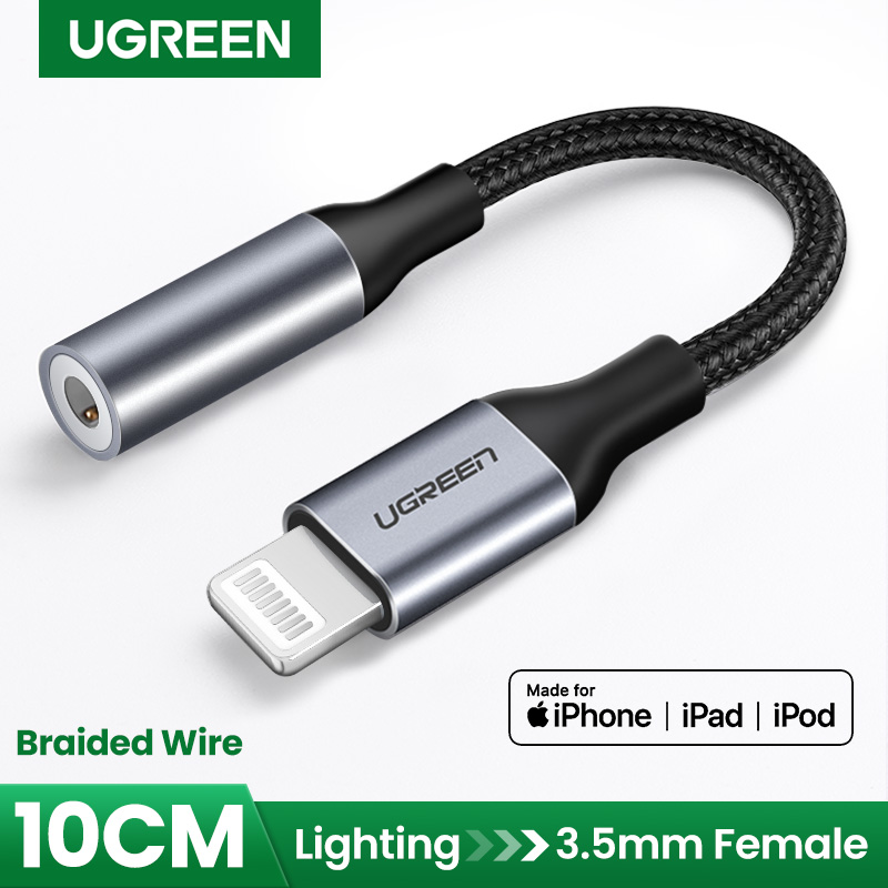 UGREEN MFi Lightning to Jack AUX Cable for iPhone 14 13 pro