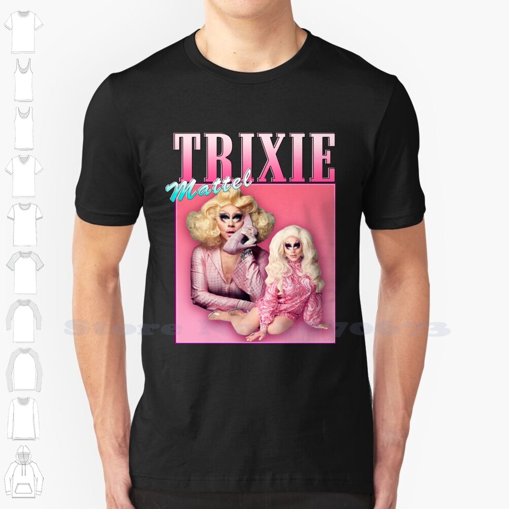 Trixie Mattel Vintage Retro Design Cool Design Trendy T-Shirt Tee Trixie Mattel Drag Queen Rupau Drag Race Rpdr Katya Bianca XS-4XL-5XL-6XL