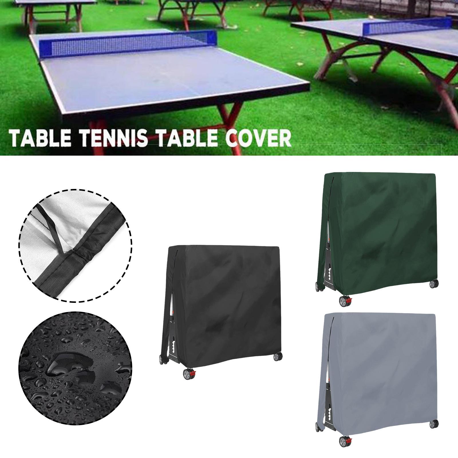 Jetcloud Table Tennis Table Cover Waterproof Breathable 210D Oxford Cloth Ping Pong Table Cover with Adjustable Straps Indoor Outdoor Protective Cover,165x 70x 185cm 