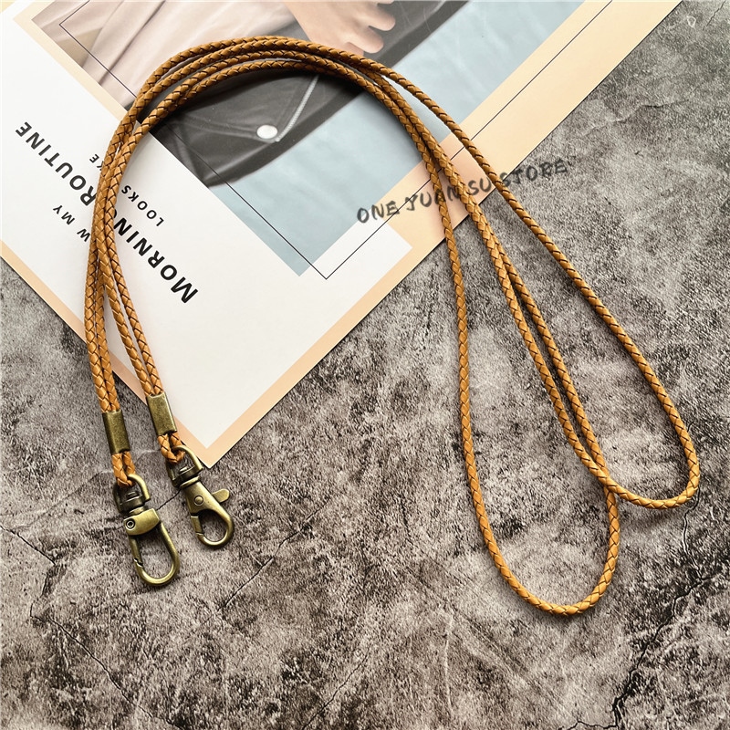 High Quality Leather Rope PU Braided Straps For Keys Lanyard Mobile  Keychains Neck Straps Anti-theft Mobile Phone Chain Lanyards