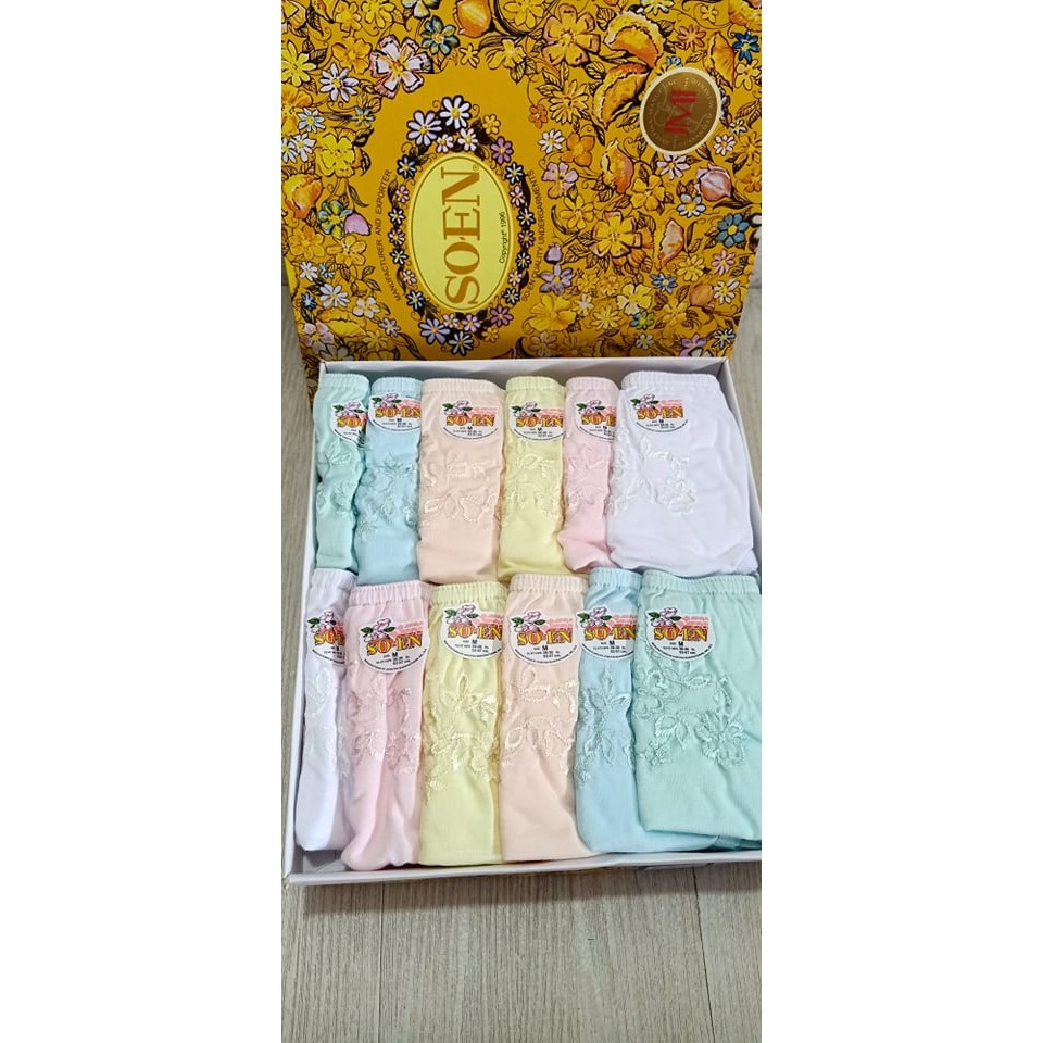 SOEN bikini panty 12 pcs/box(random color design)