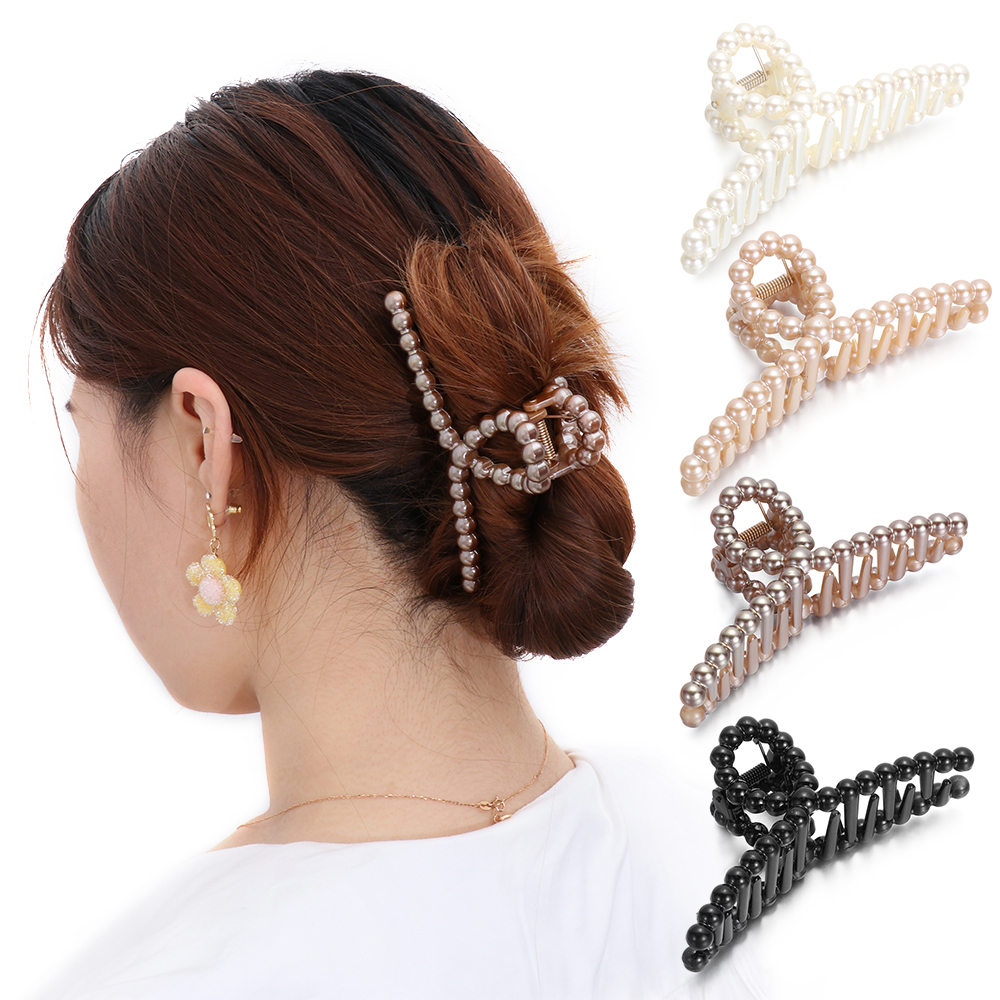 SIKONG Big Size Hyperbole Headwear Makeup Tools Hair Styling Barrettes Pearls Hair Claw Hair Clips Hair Accessories