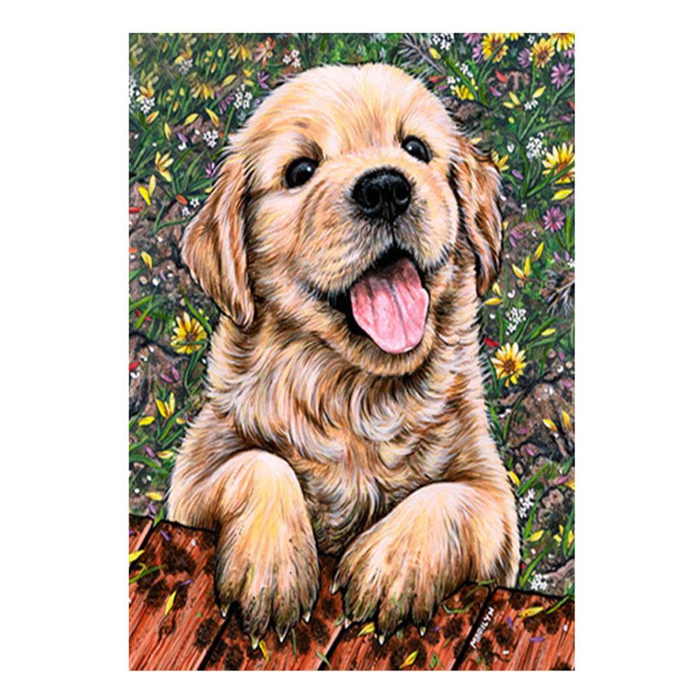 [Beautifulhome] Tranh Thêu Đính Đá 5D Hình Chó Hàng Mới Về, Trang Trí Nhà Cửa Thêu Chữ Thập Tự Làm