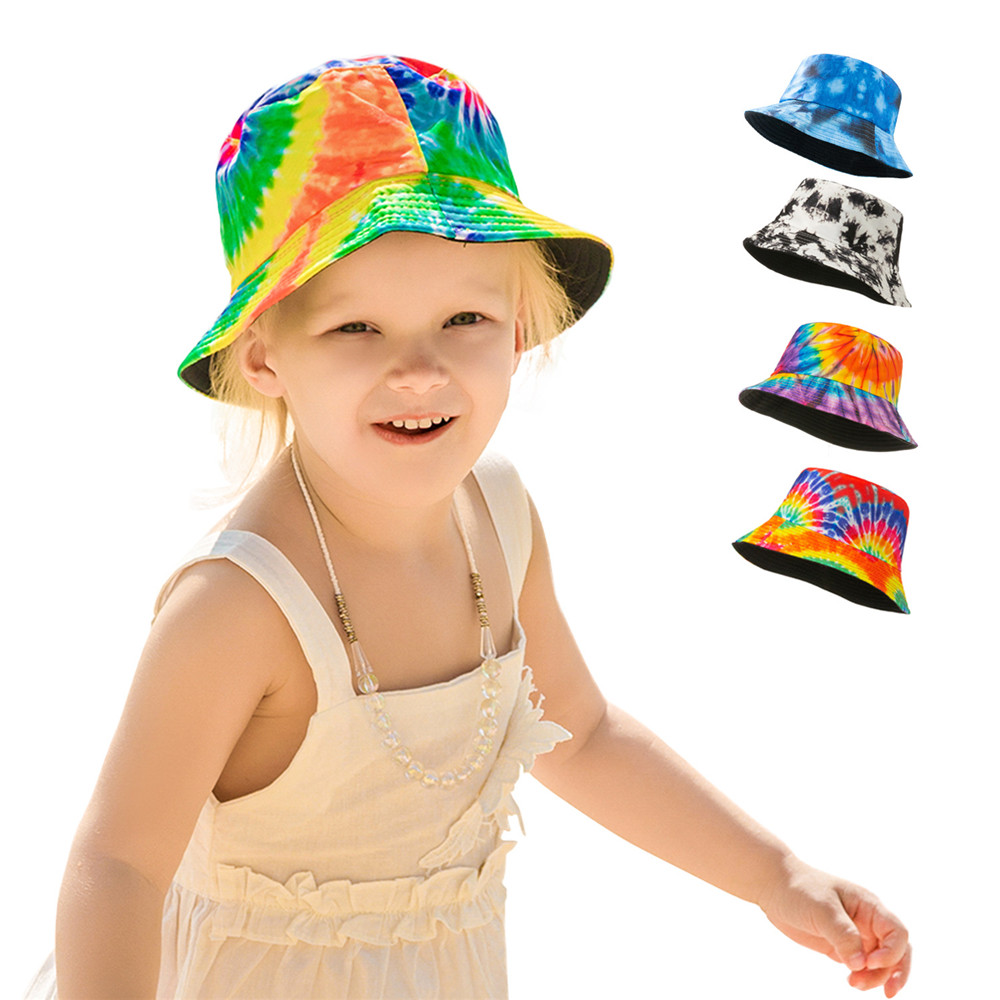 LJ5FD14O Summer UV Protection Cotton Fruit Print Bucket Hat Baby Sun Hat Beach Cap Breathable