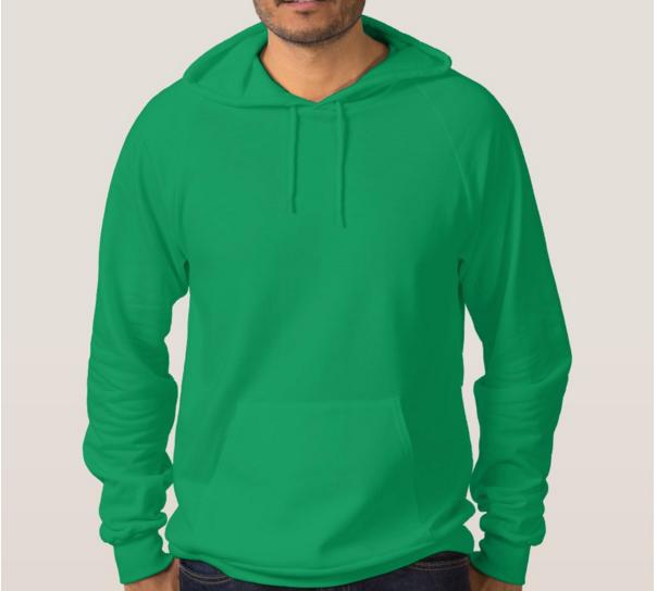 plain green sweatshirt