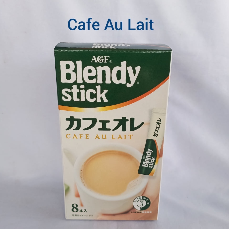 AGF Blendy Stick Cafe au Lait Instant Coffee with Milk 8 Sticks