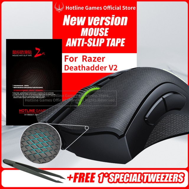 Xingj Hotline Miếng Dán Chống Trượt Chuột Chơi Game Cho Razer Deathadder V2 Miếng Lót Chuột Ngăn Mồ Hôi Miếng Dán Chống Trượt Cạnh Chuột Tấm Trượt Chuột