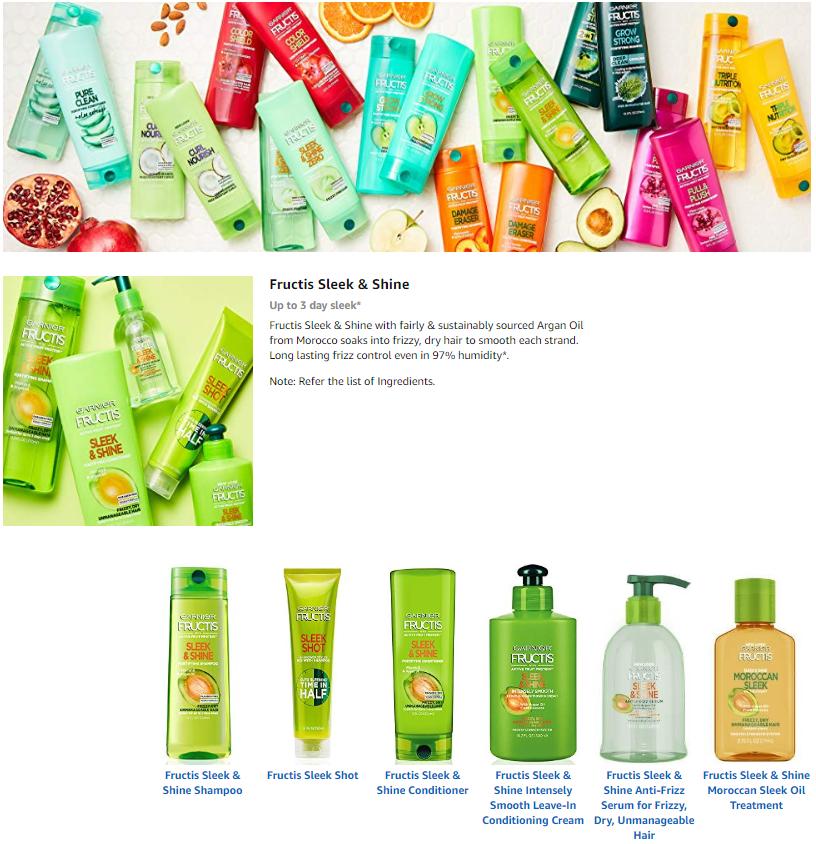 garnier fructis sleek and shine cream