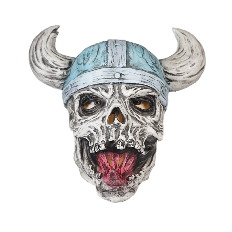 Kinh dị Viking Skull Mặt nạ người lớn Halloween Pirate Cosplay Mặt nạ cao