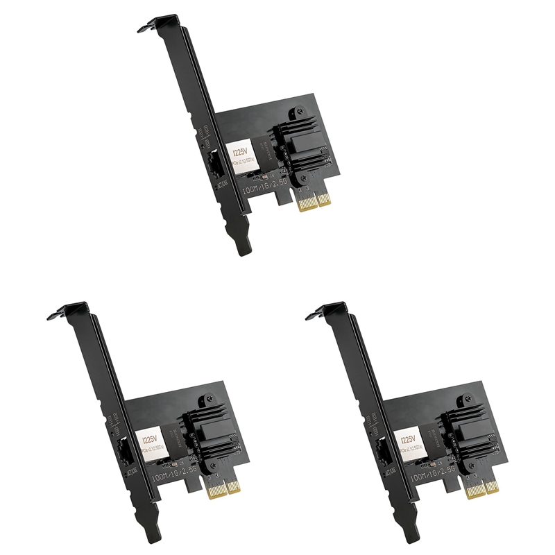 3X 2.5GBase-T PCIe Network Adapter I225V 2.5G/1G/100Mbps PCI Express Gigabit Ethernet Card RJ45 LAN Adapter Converter ราคา  2,236 บาท*ส่งฟรี