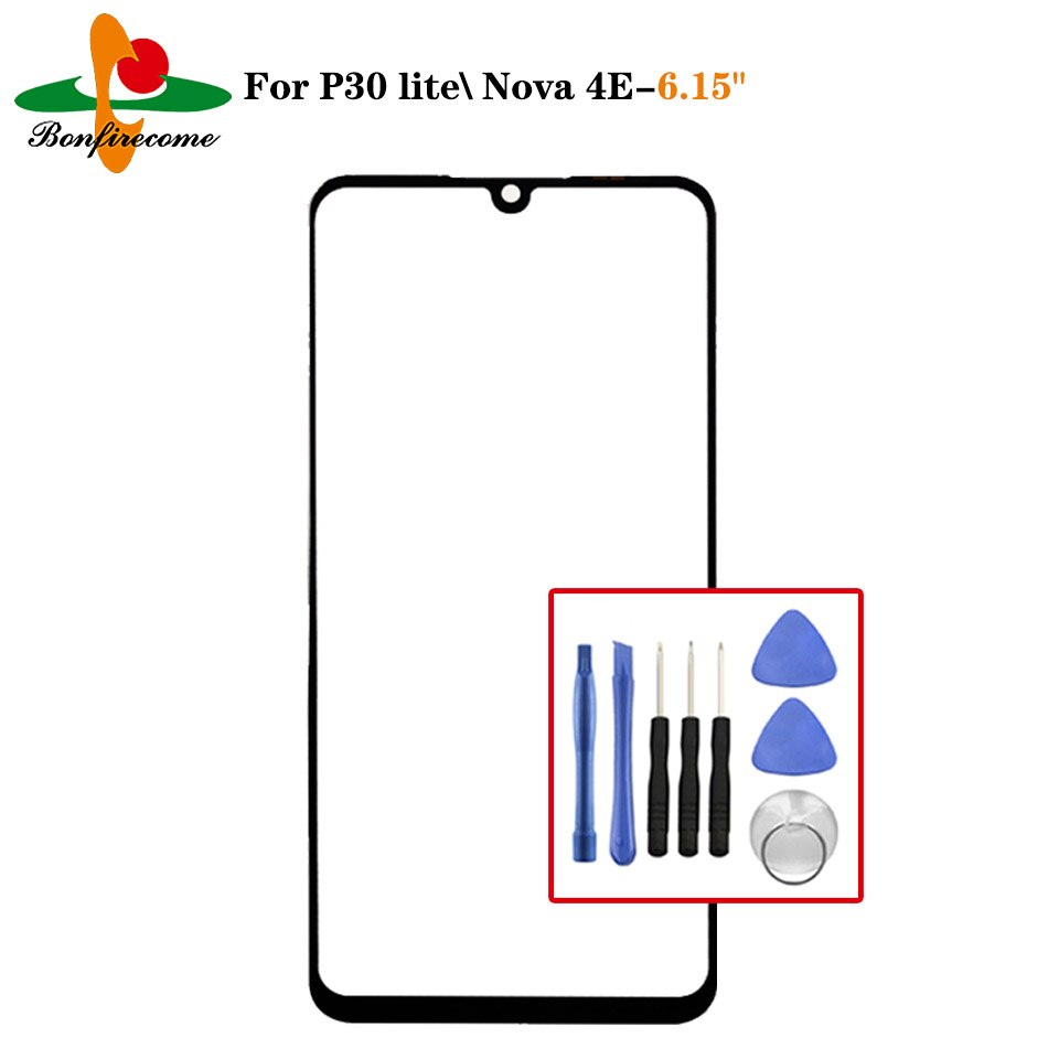 หน้าจอสัมผัสสำหรับ Huawei P30 Lite MAR-LX1A \ Nova 4E LCD แผงจอแสดงผลด้านนอกเลนส์กระจกเปลี่ยน
