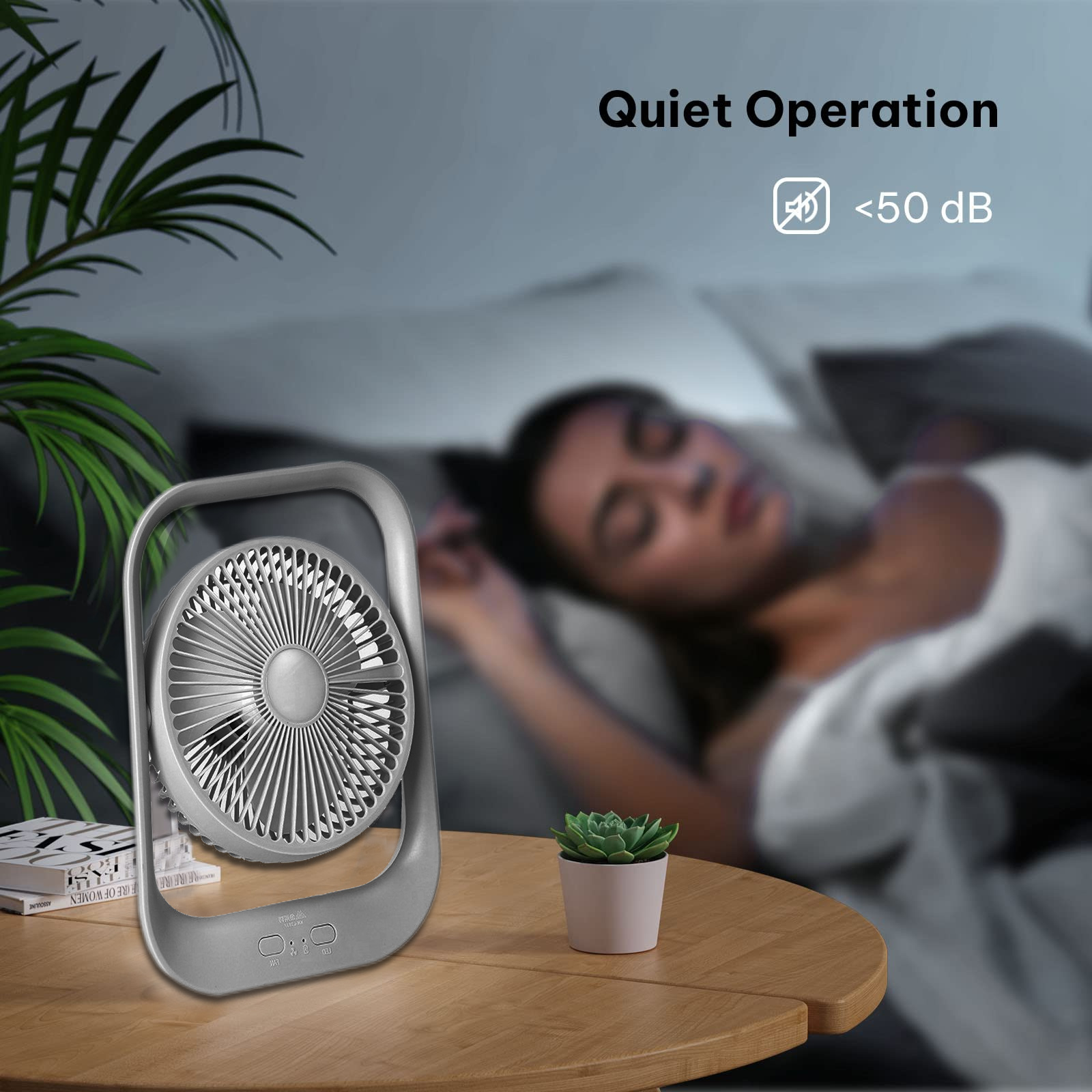 Desk Fan With Night Light Portable For Home In Office White 有名ブランド