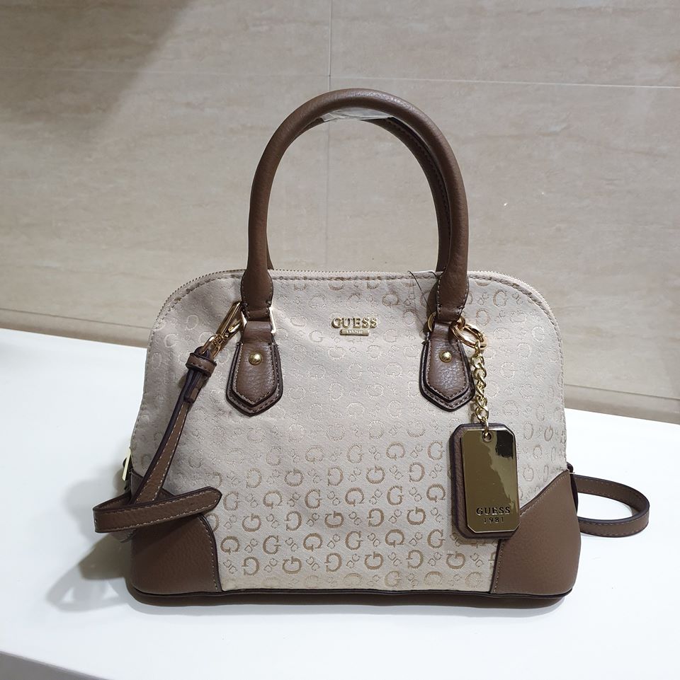 beige satchel handbag