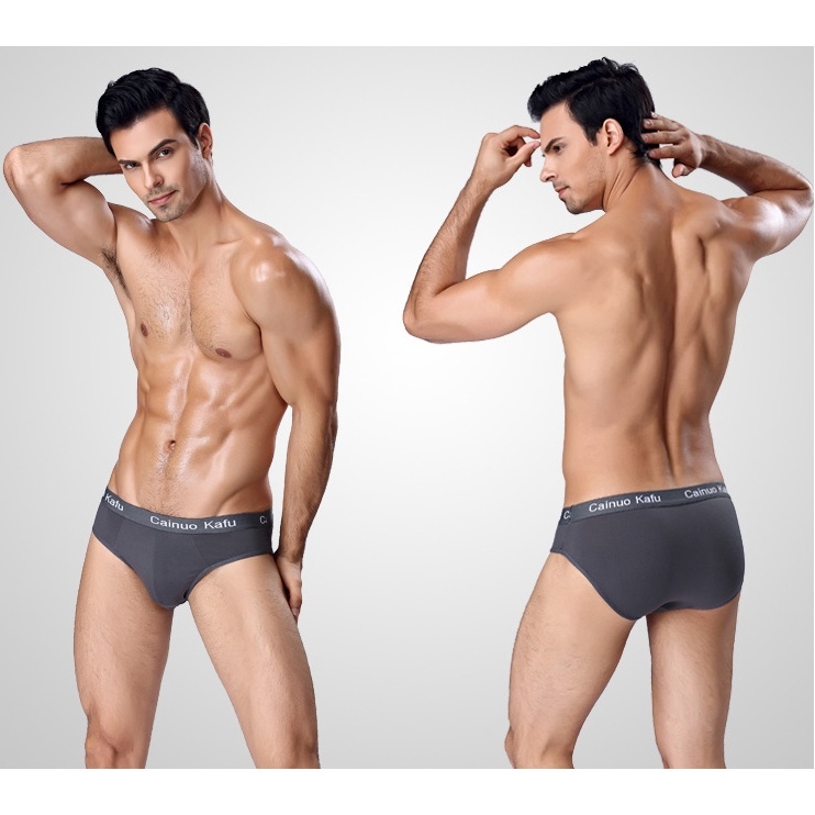 4pcs/Lot Men's Underwear Male Solid Briefs Underpants for Men