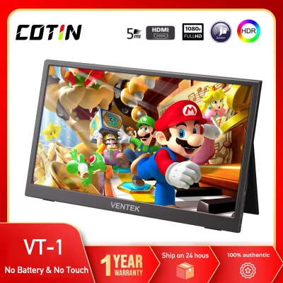 COTIN VT-1 thin portable lcd hd monitor 15.6 usb type c hdmi for laptop,phone,xbox,switch and ps4 portable lcd gaming monitor (2)