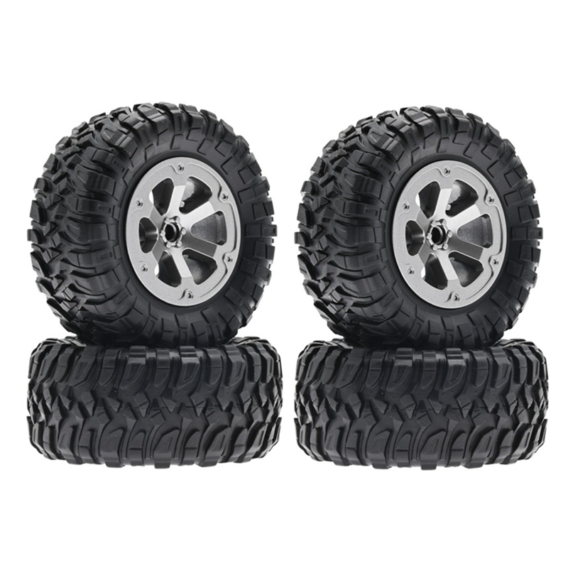 4Pcs 73mm Tire Tyre Wheel for WPL C14 C24 B24 B36 MN D90 MN