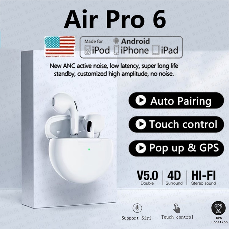 Air Pro ban đầu 6 TWS Max bluetooth không dây Tai nghe nhét tai tai nghe