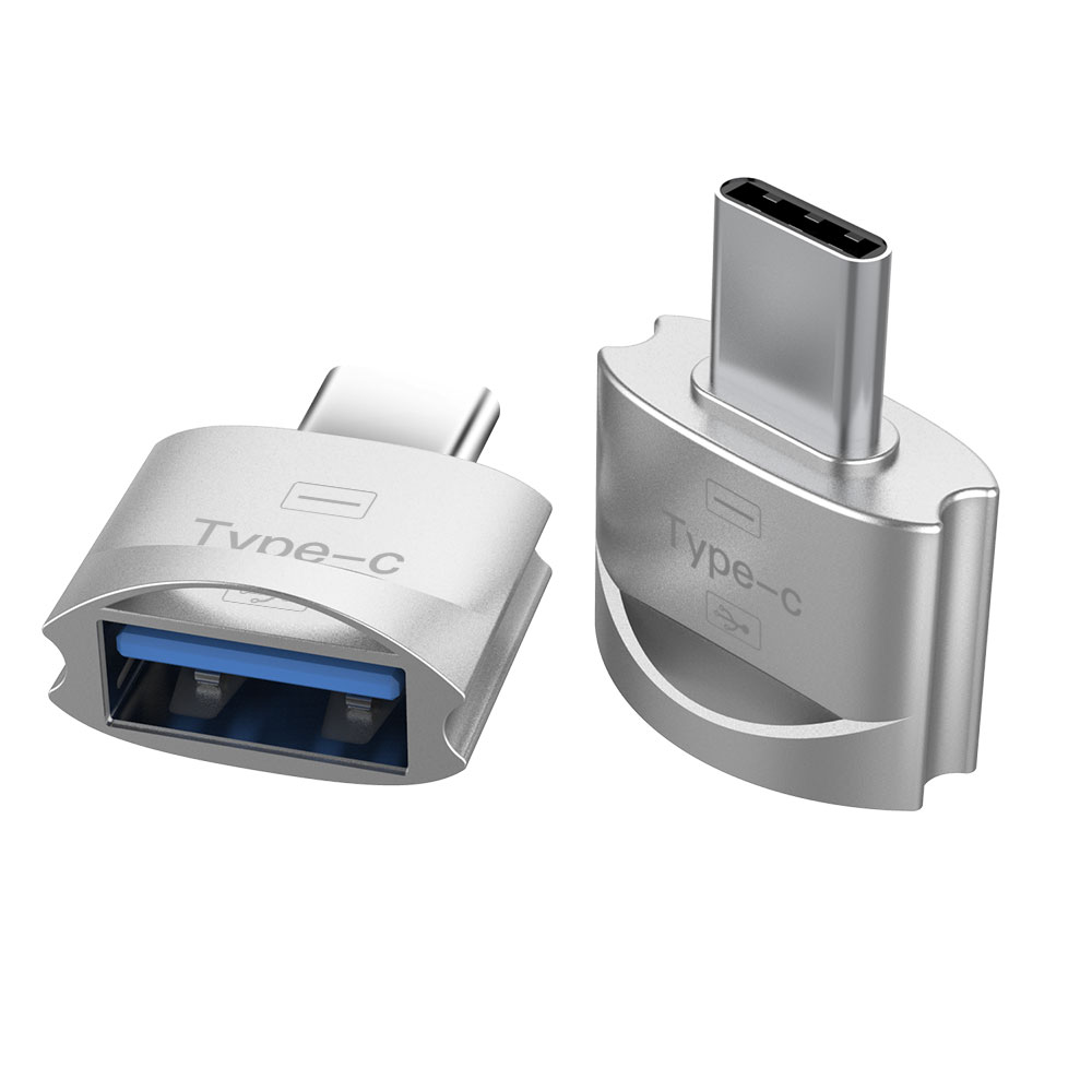 Bộ chuyển đổi dữ liệu otg usb 3.1 type c đầu đực sang usb 2.0 a đầu cái kim loại bộ chuyển đổi otg type c