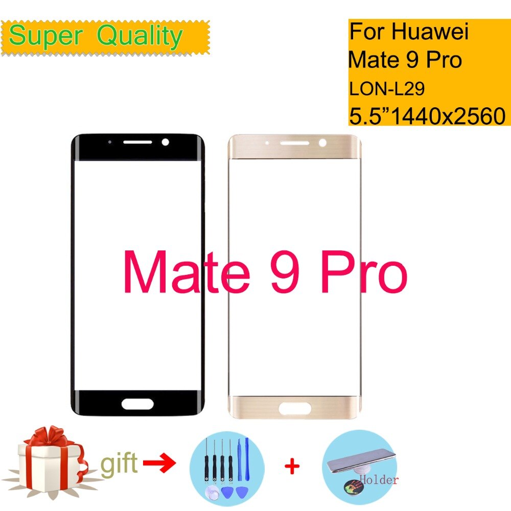 5.5 "สำหรับ Huawei Mate 9 Pro LON-L29หน้าจอสัมผัสหน้าจอสัมผัสเซ็นเซอร์ Digitizer ด้านหน้ากระจกด้านนอกไม่มี LCD Mate9 Pro