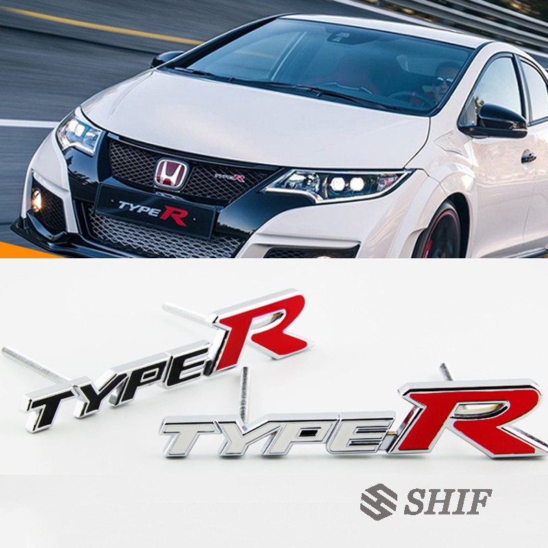 Hot New 1 X TYPE R Logo Front Grille Emblem Badge Sticker For Honda Civic City Odyssey