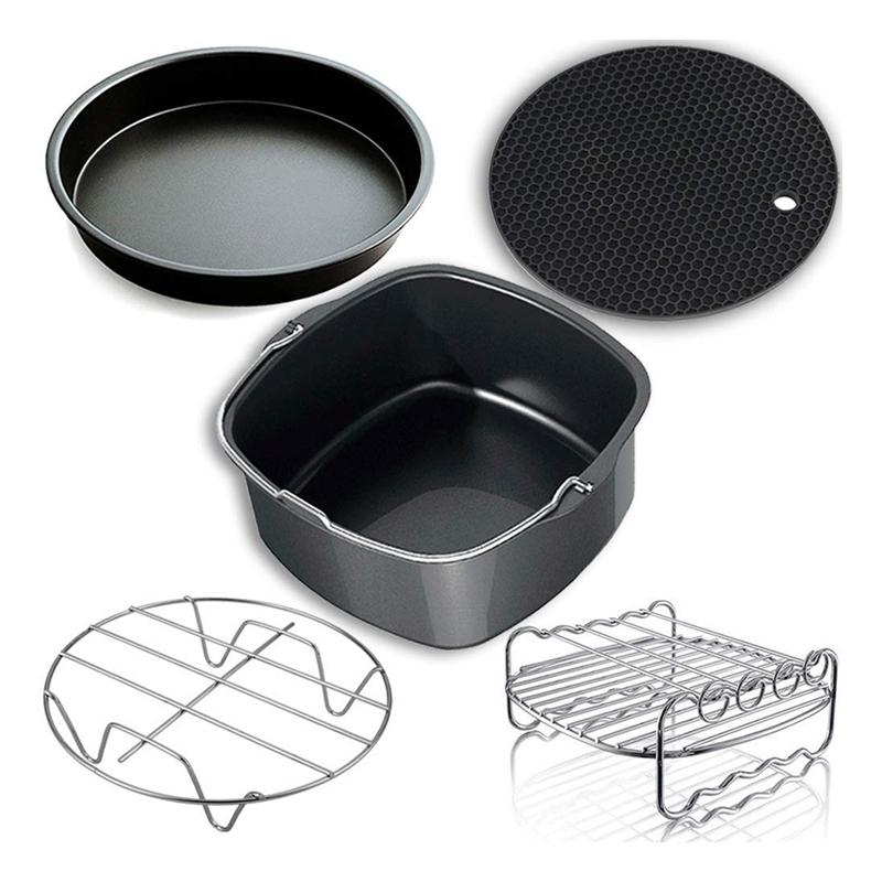 Air Fryer Accessories, Air Fryer Accessories and Air Fryer Accessories Fit for all 3.7QT-5.3QT-5.8QT,Set of 5-7 inch